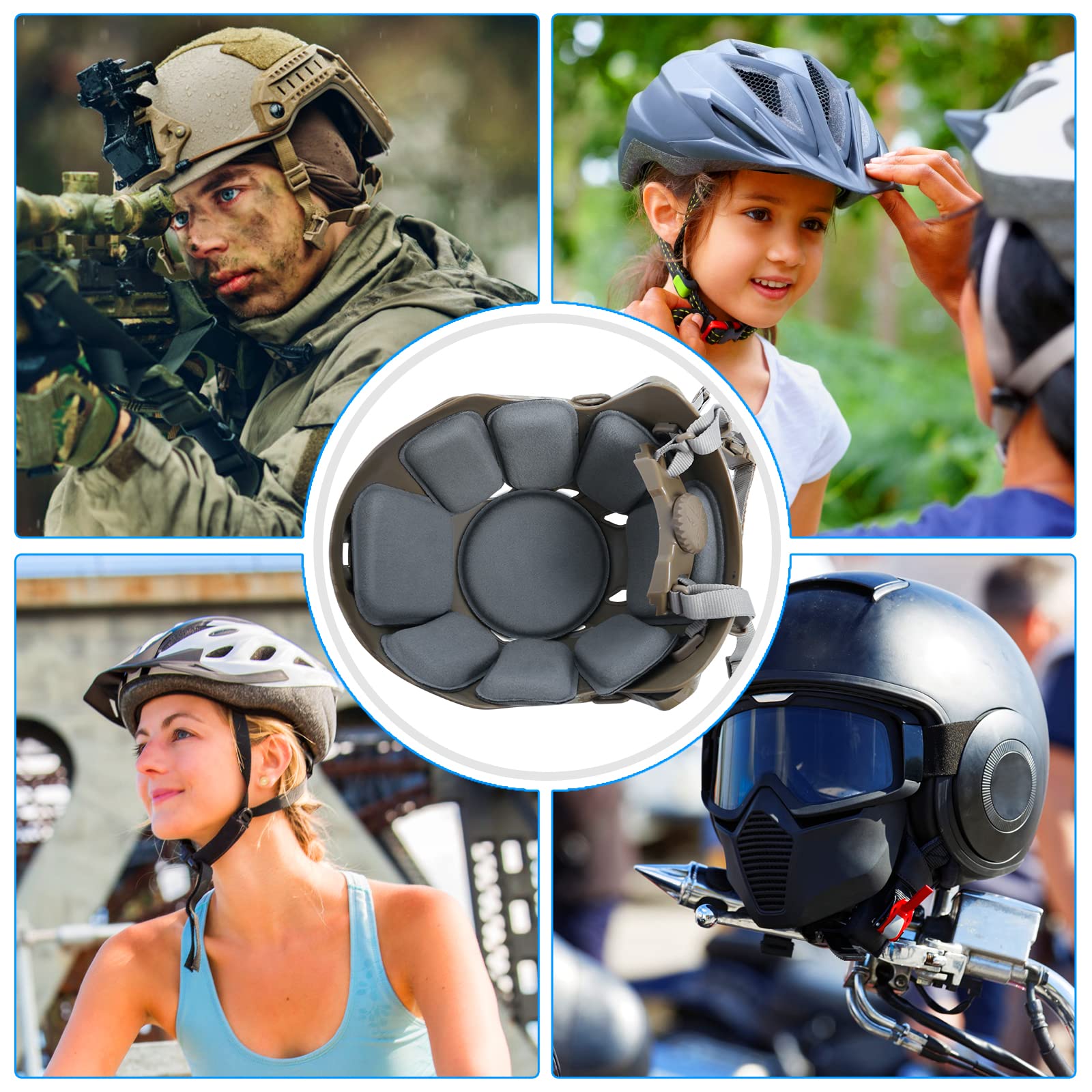 FMA universal foam pads close-up for added helmet comfort.