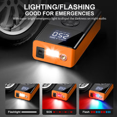 LED flashlight and COB lighting for reliable emergency visibility.