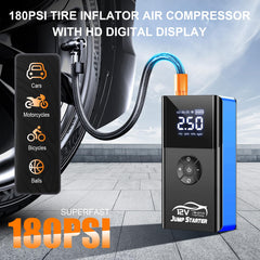 fmooostore jump starter side view showing compact portability for trunks and closets