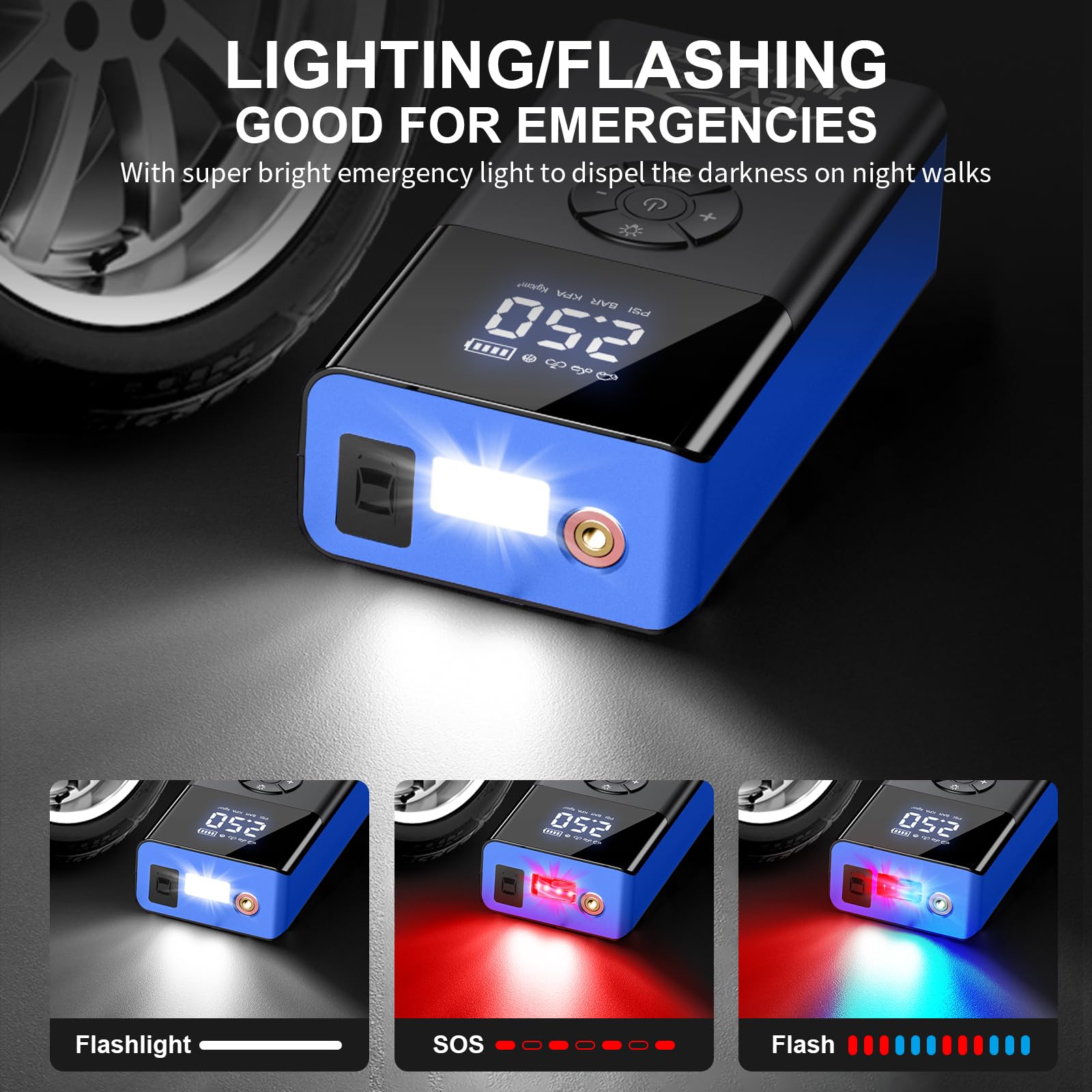 fmooostore jump starter with inflator kit versatile for tires and gear