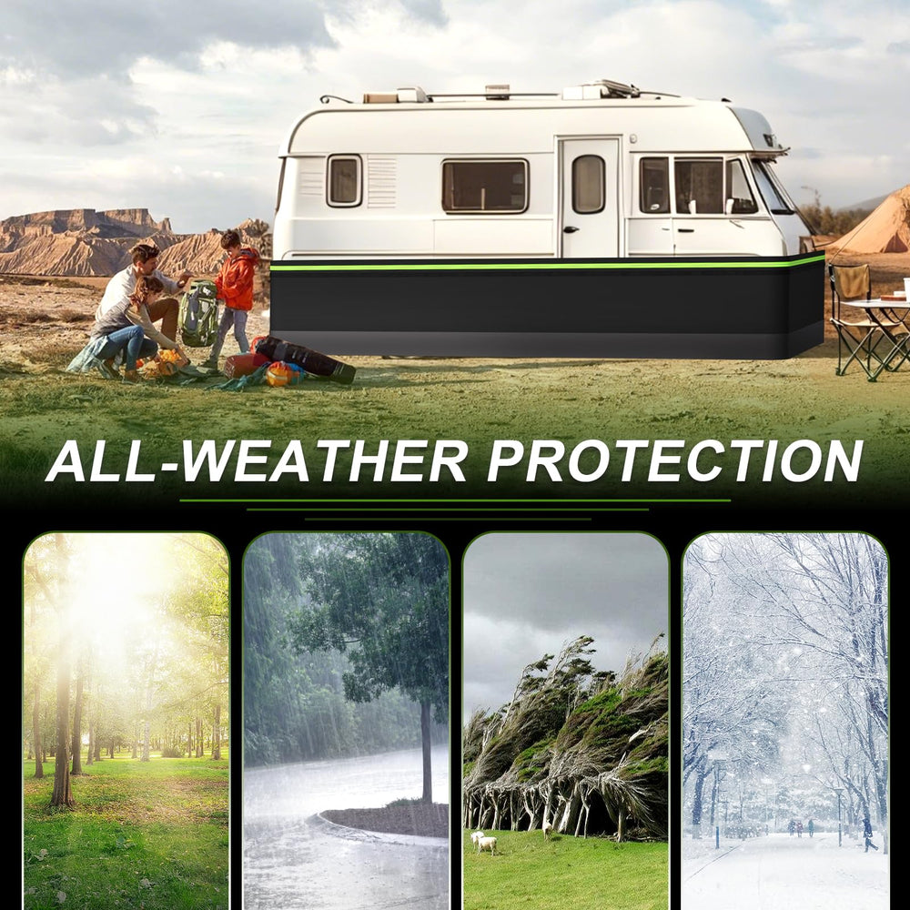 Fnylotusr RV skirting with reflective strips for night visibility