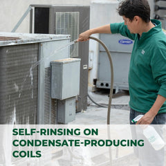 Clinging foam covers hard-to-reach coil surfaces