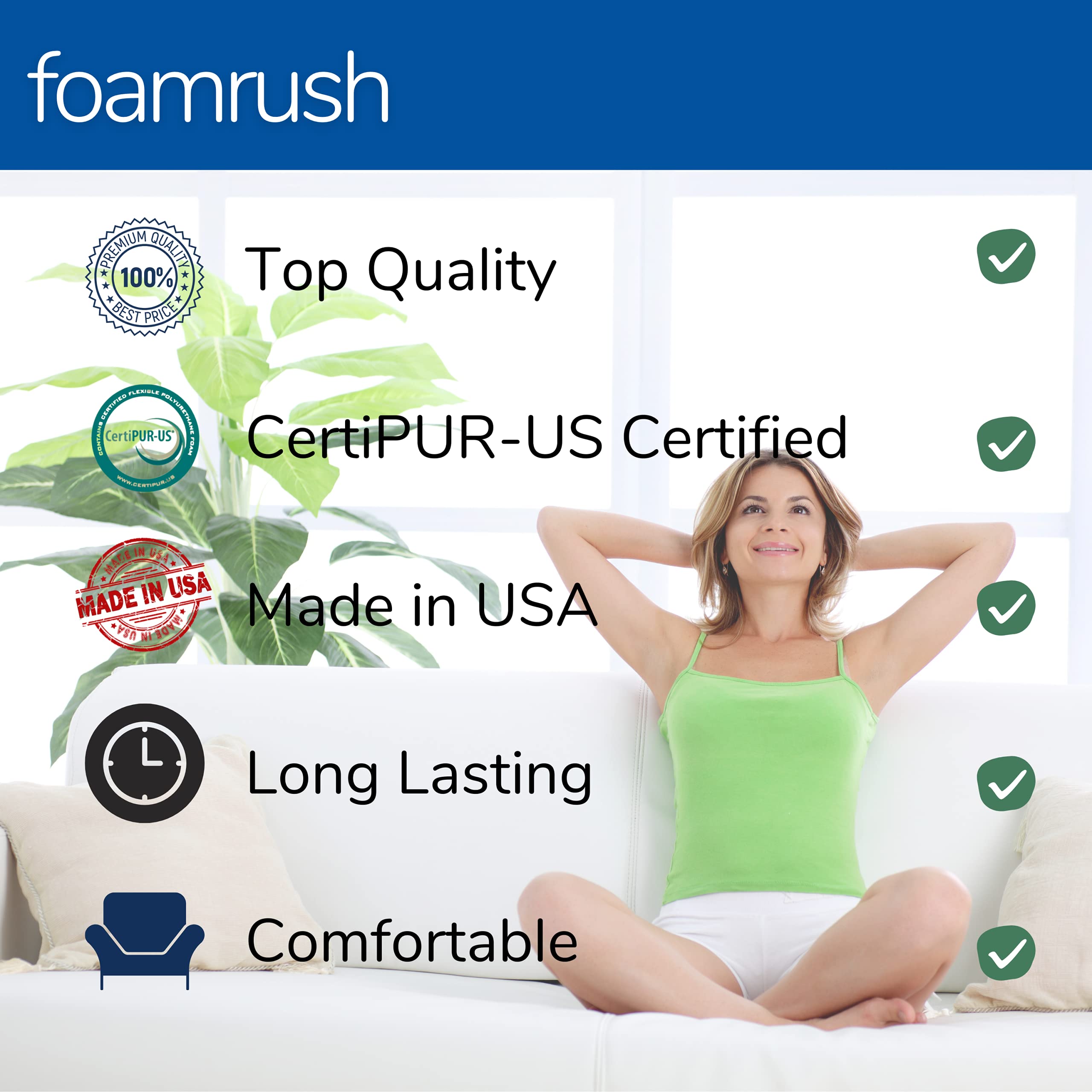 FoamRush bunk mattress demonstrates pressure-relief memory foam for restful support.
