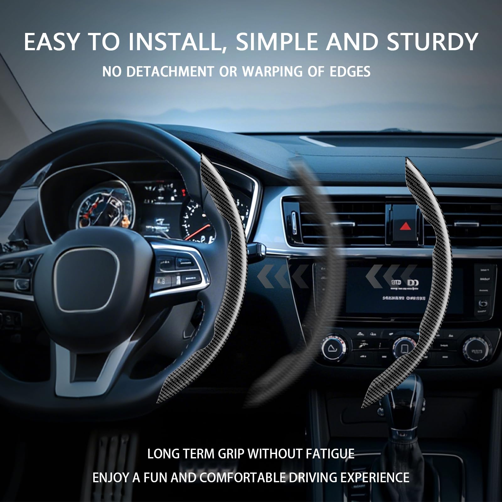 FOAN protective steering wheel cover guards against scratches and sun damage.