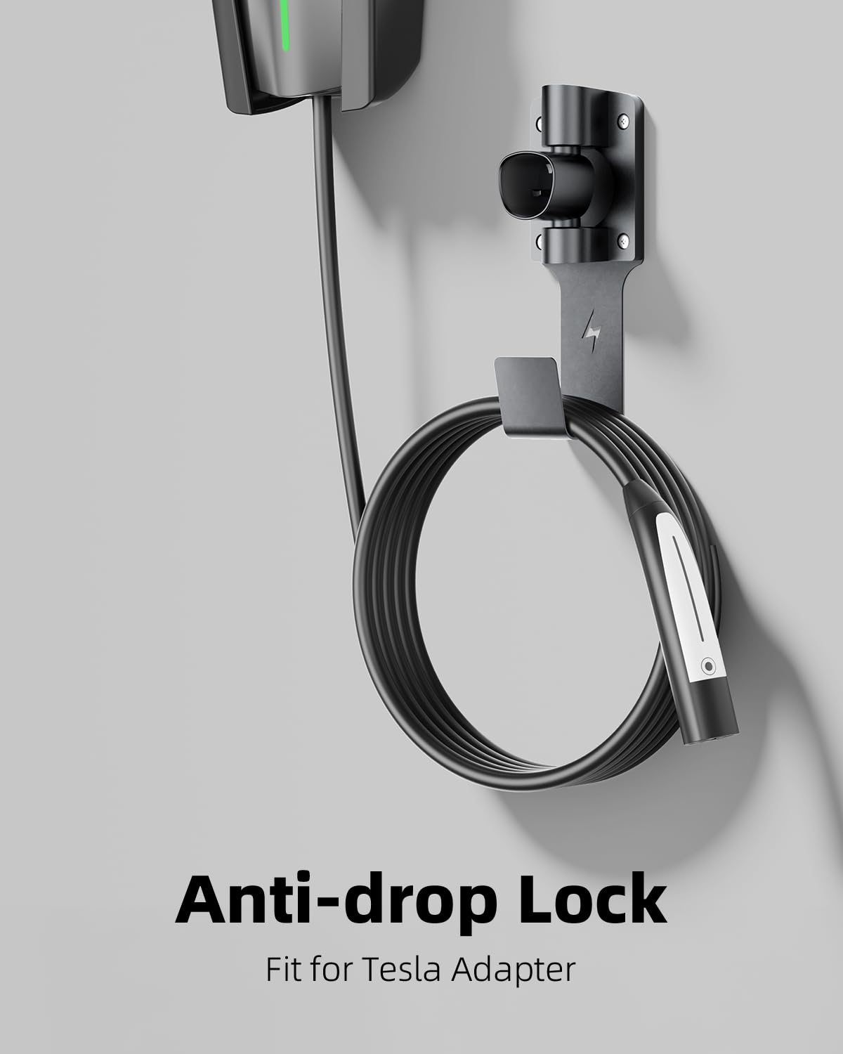 FOCSPROD extra-mobile-connector-holder provides stable mounting for the Tesla Mobile Connector