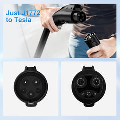 FOCSPROD J1772 to Tesla adapter delivering up to 80A at 250V.