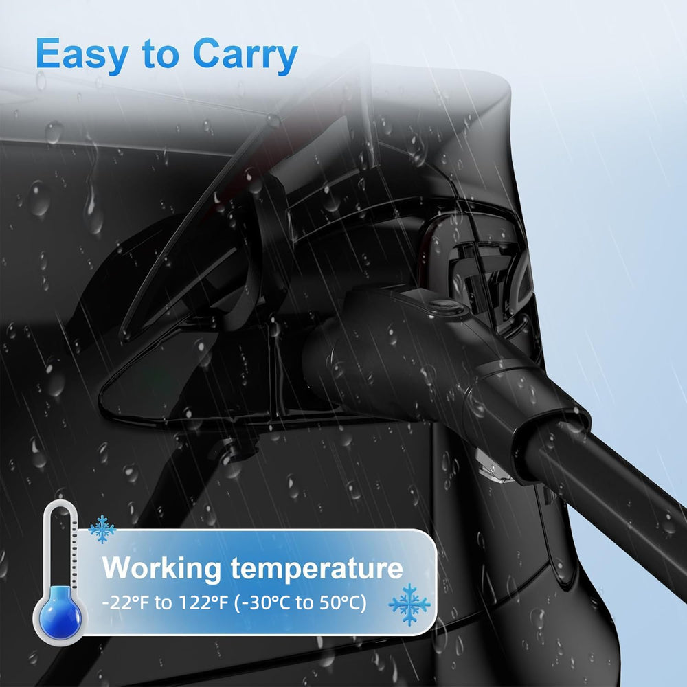 FOCSPROD J1772 to Tesla adapter is compact and portable for on-the-go charging.