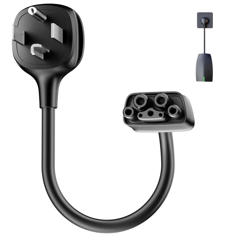 FOCSPROD NEMA 14-30 adapter on Tesla Gen 2 charger for efficient home charging.