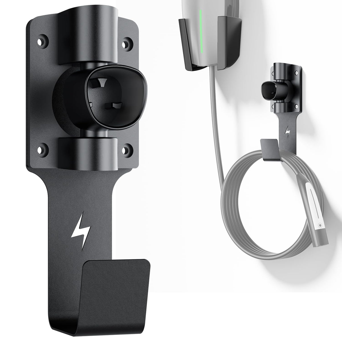 FOCSPROD tesla-charger-holder-180-rotation-dock ensures tidy cable management for easy charging