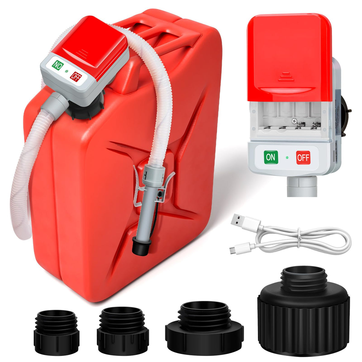 FODAHRWS automatic pump with auto-stop sensor ensures safe transfers and prevents overflows.