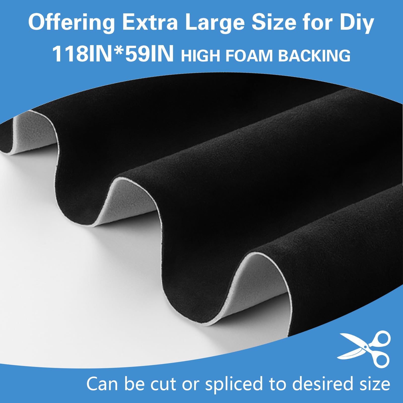 FODAHRWS headliner with 3 mm foam backing for plush feel