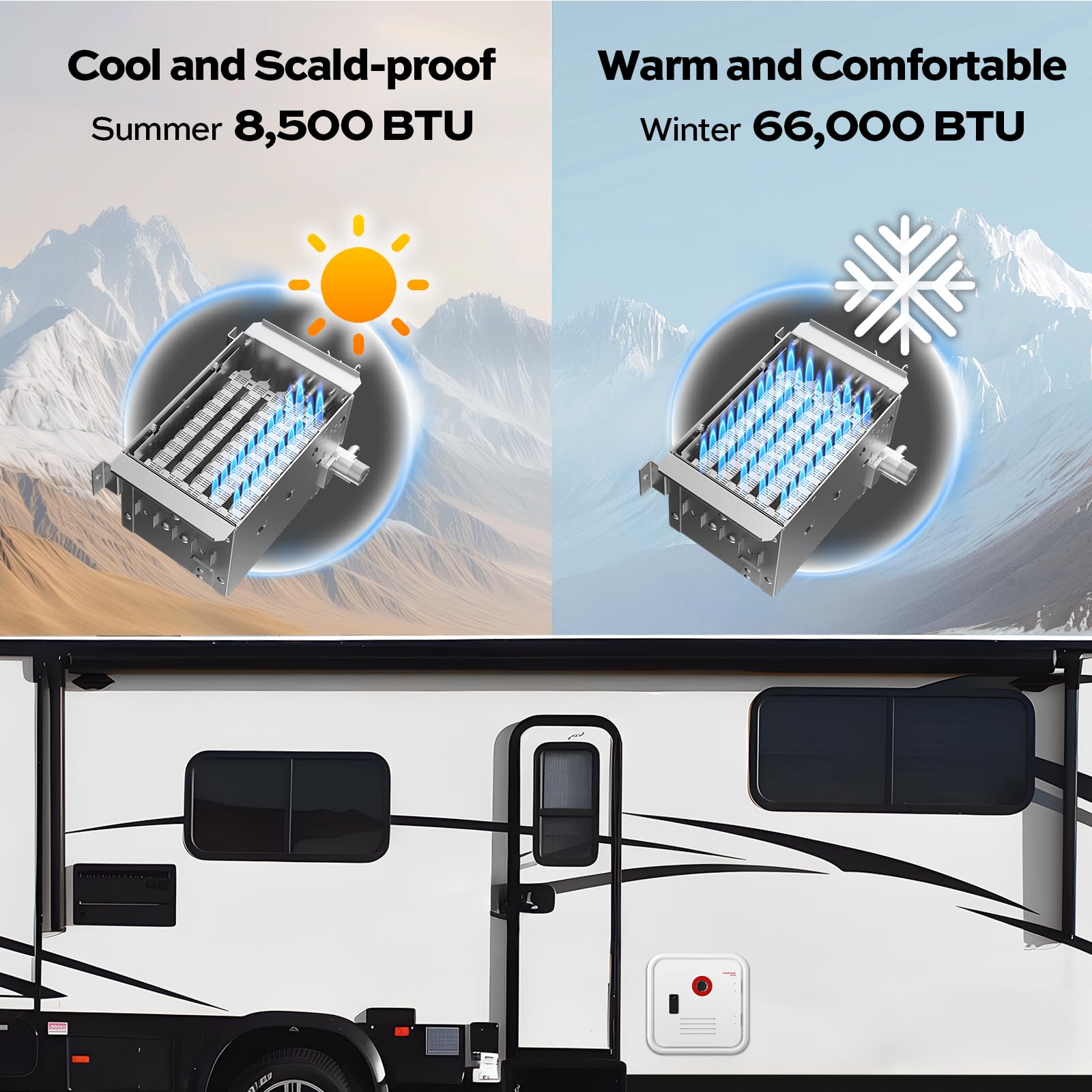 FOGATTI InstaShower 9 Pro 15x15 door and compact design fit RV setups.