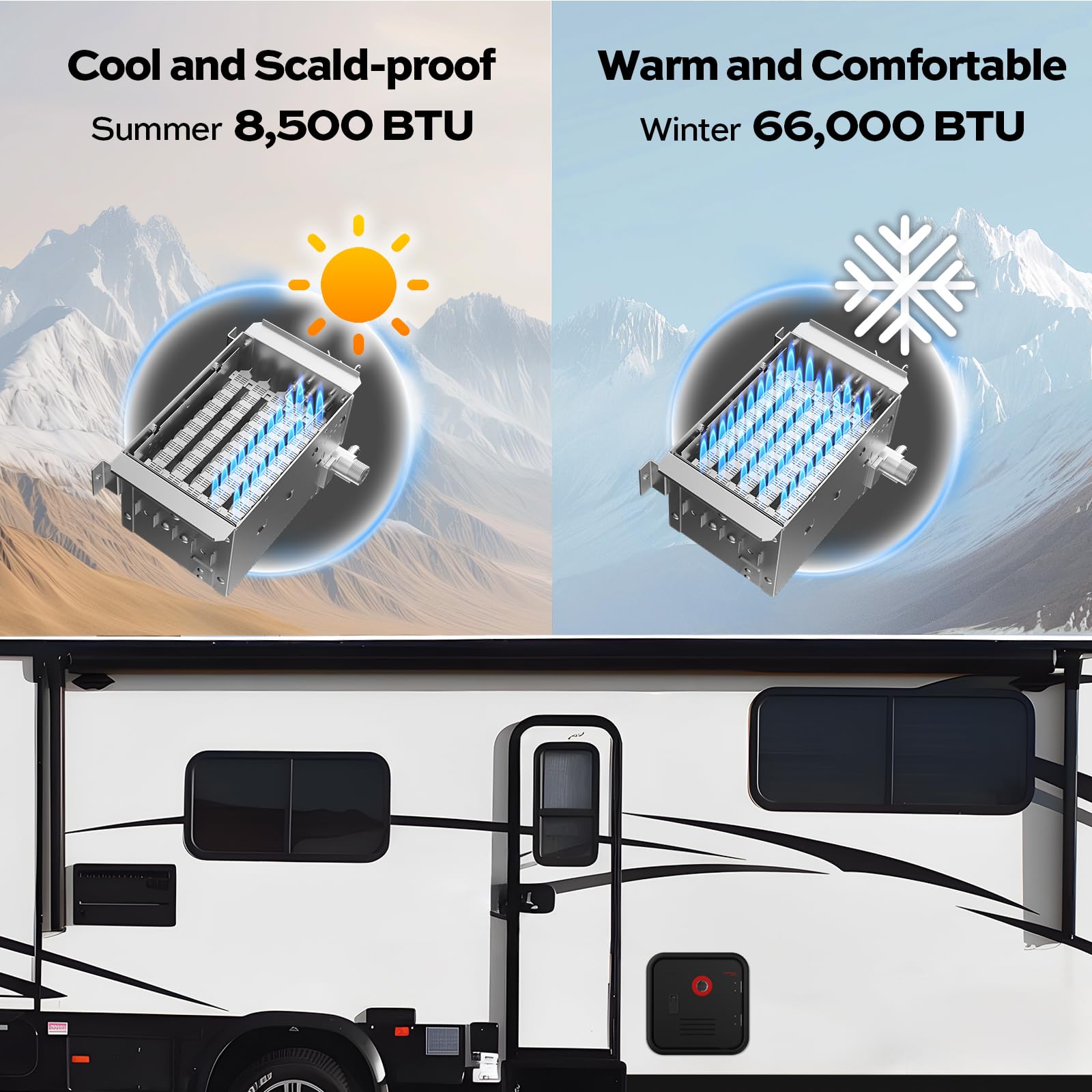 FOGATTI InstaShower includes a water filter screen for debris protection