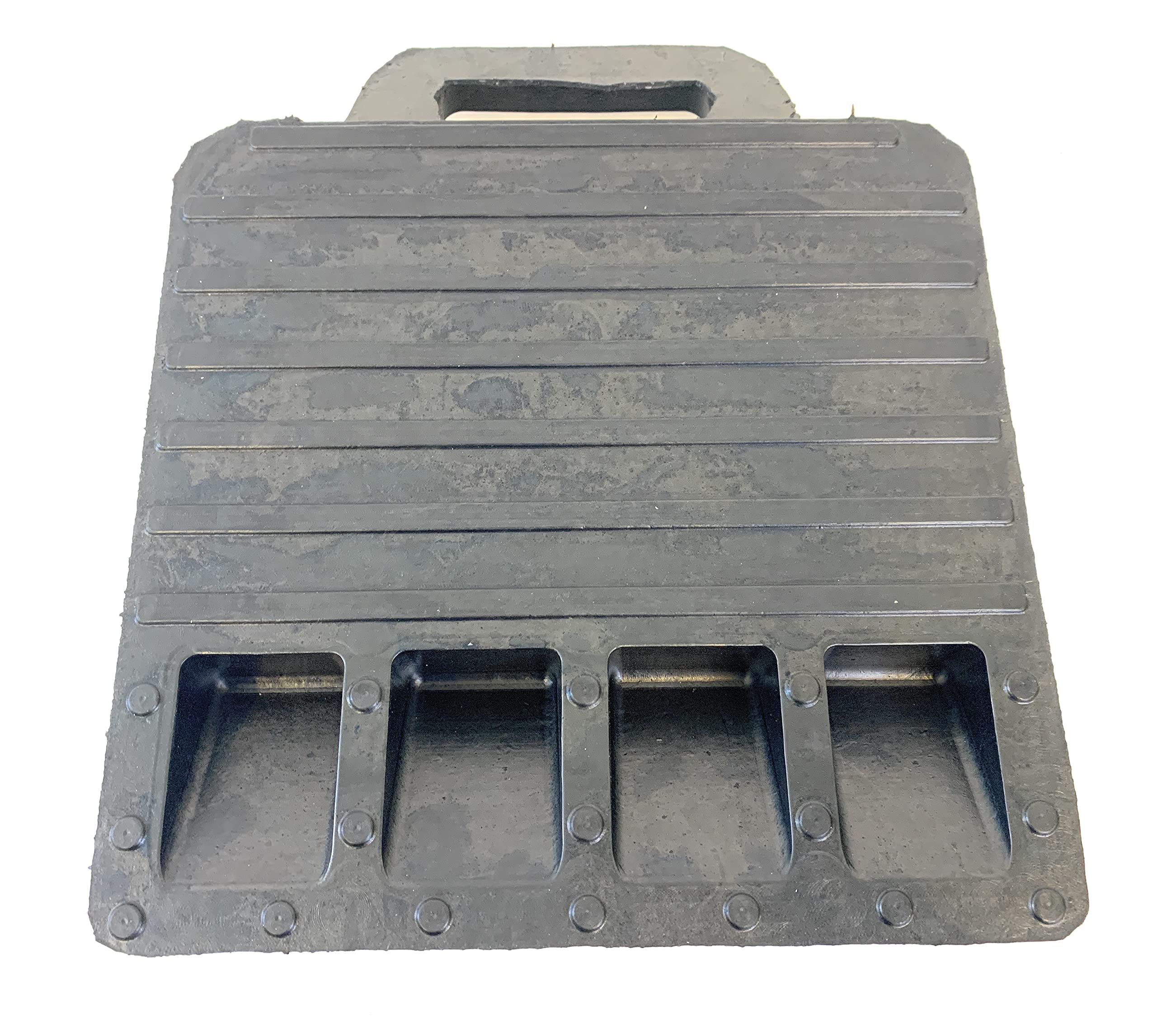 Foghorn Construction 5 pound chock offers robust support for pallet trucks.