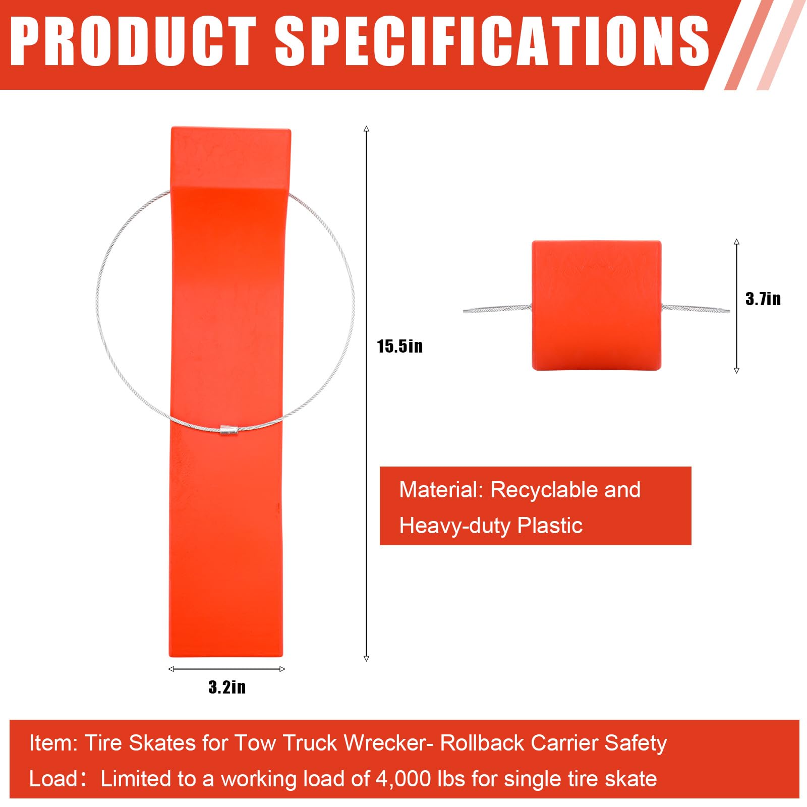 Foilswirl tire skate supports up to 4000 lb.