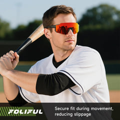Foliful grey-black frame polarized sunglasses deliver glare-free vision and optical clarity.