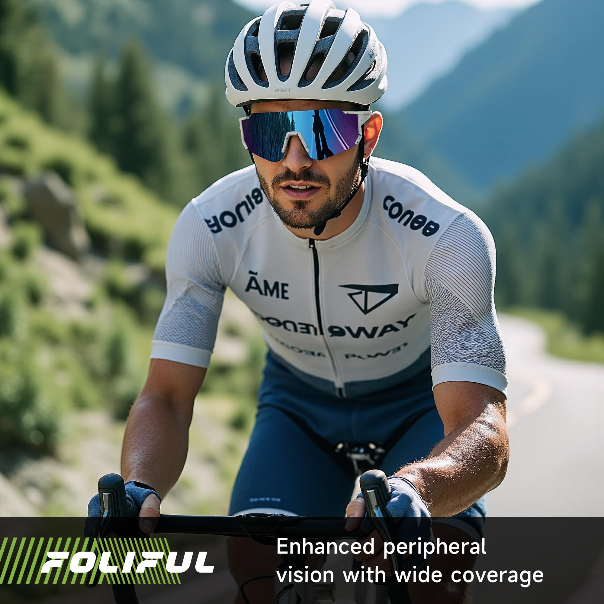 Foliful wraparound design sunglasses stay secure during workouts and outdoors.