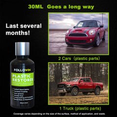 FOLLOWIN ceramic coating on black trim delivering showroom shine.