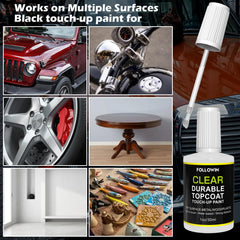 Followin Clear Coat on metal surface delivers long-term UV protection against fading