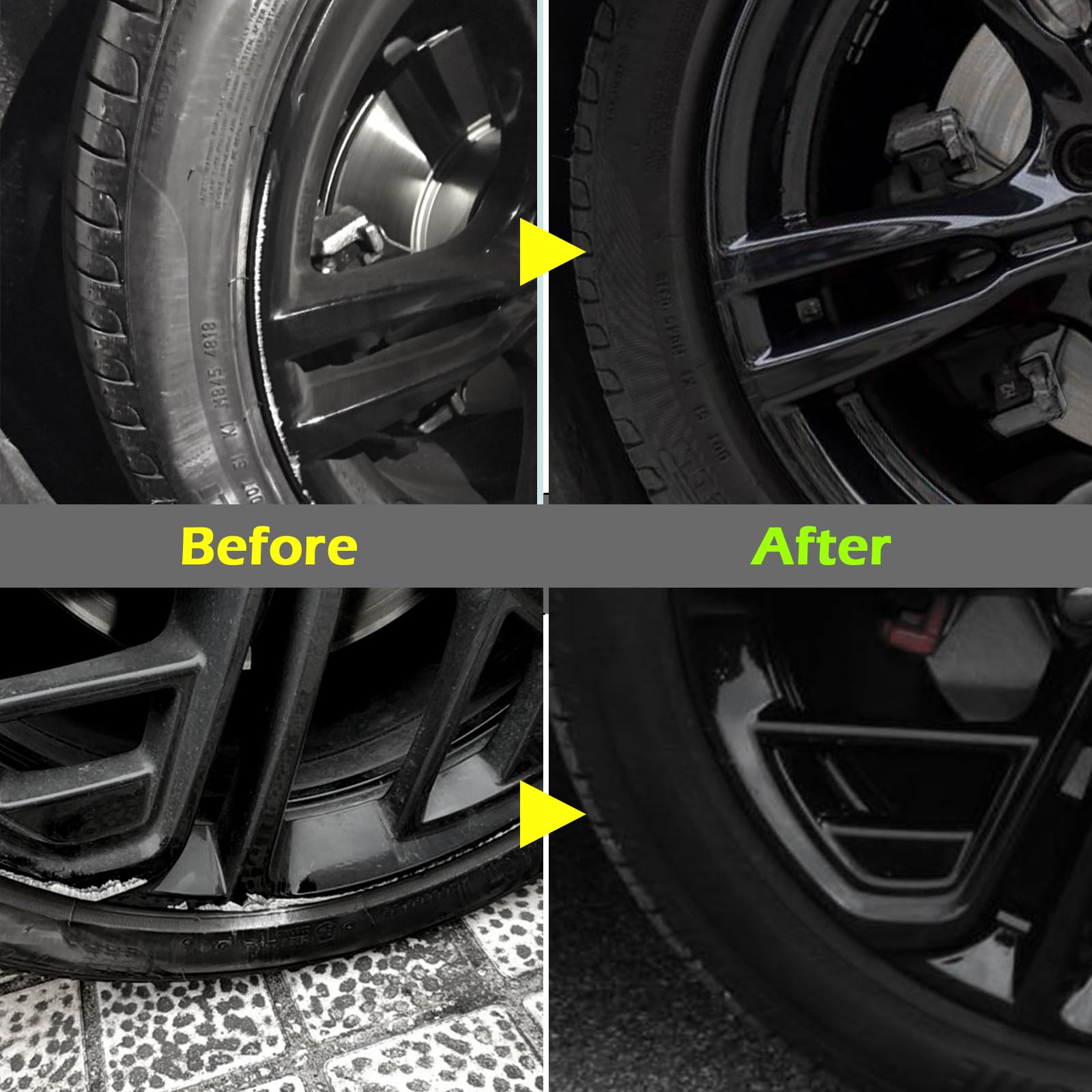 FOLLOWIN durable gloss finish on rim after repair
