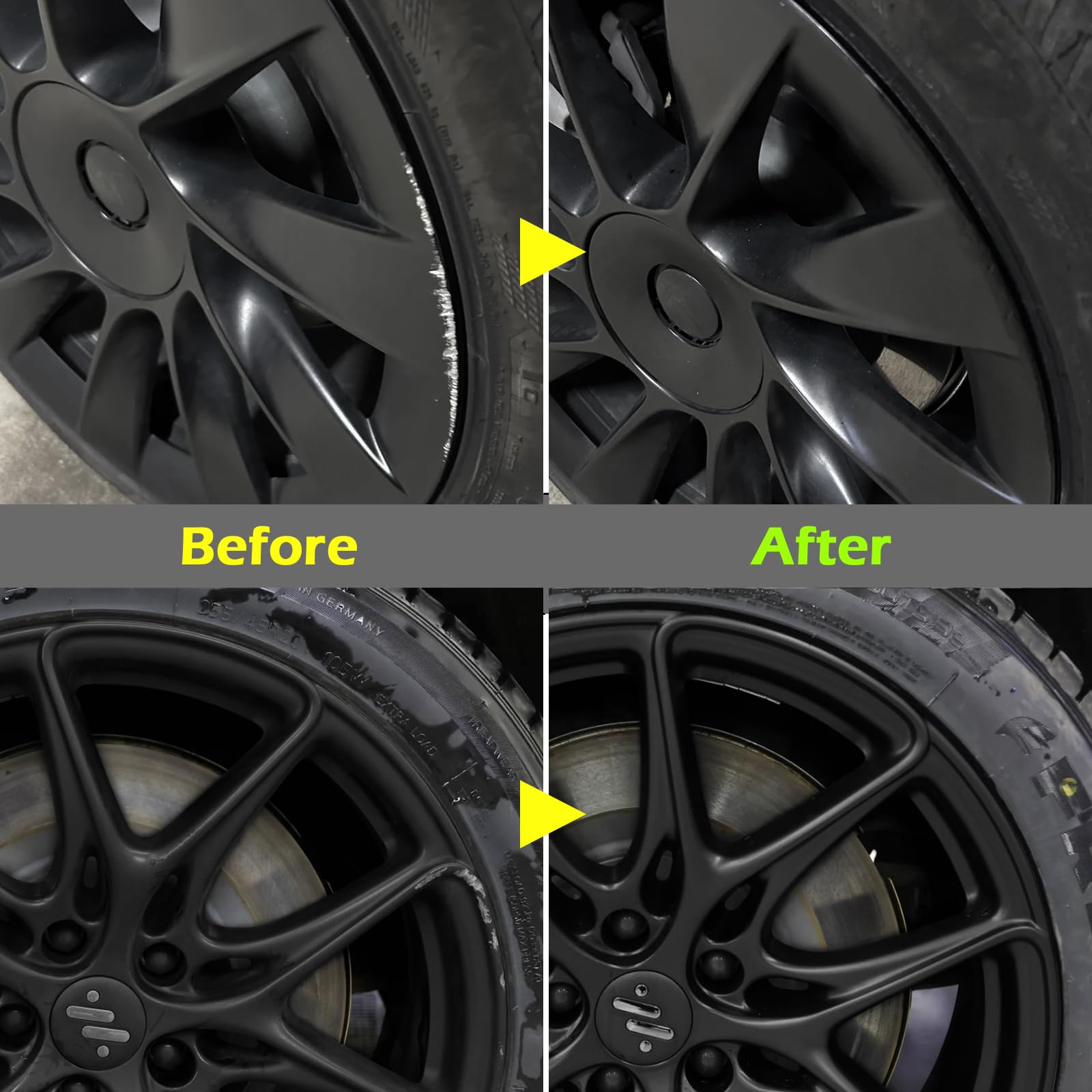 FOLLOWIN rim paint brush included for precise, easy application.