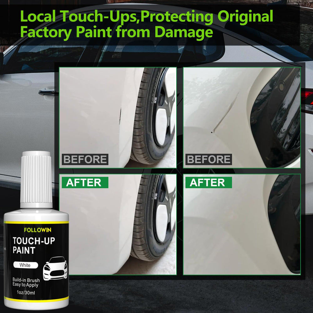 Followin quick‑dry white paint helps cover small scratches fast