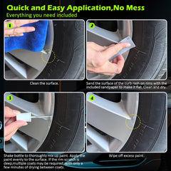 FOLLOWIN Silver Rim drying on wheel close-up after application.