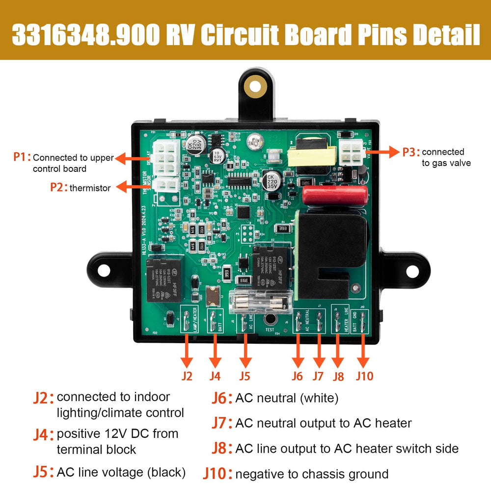 Folosem upgraded RV fridge power module installation guide image to assist do-it-yourself replacement.
