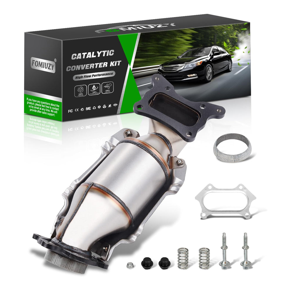 FOMIUZY high-flow front converter for Honda Accord 2008-2012 improves exhaust flow.