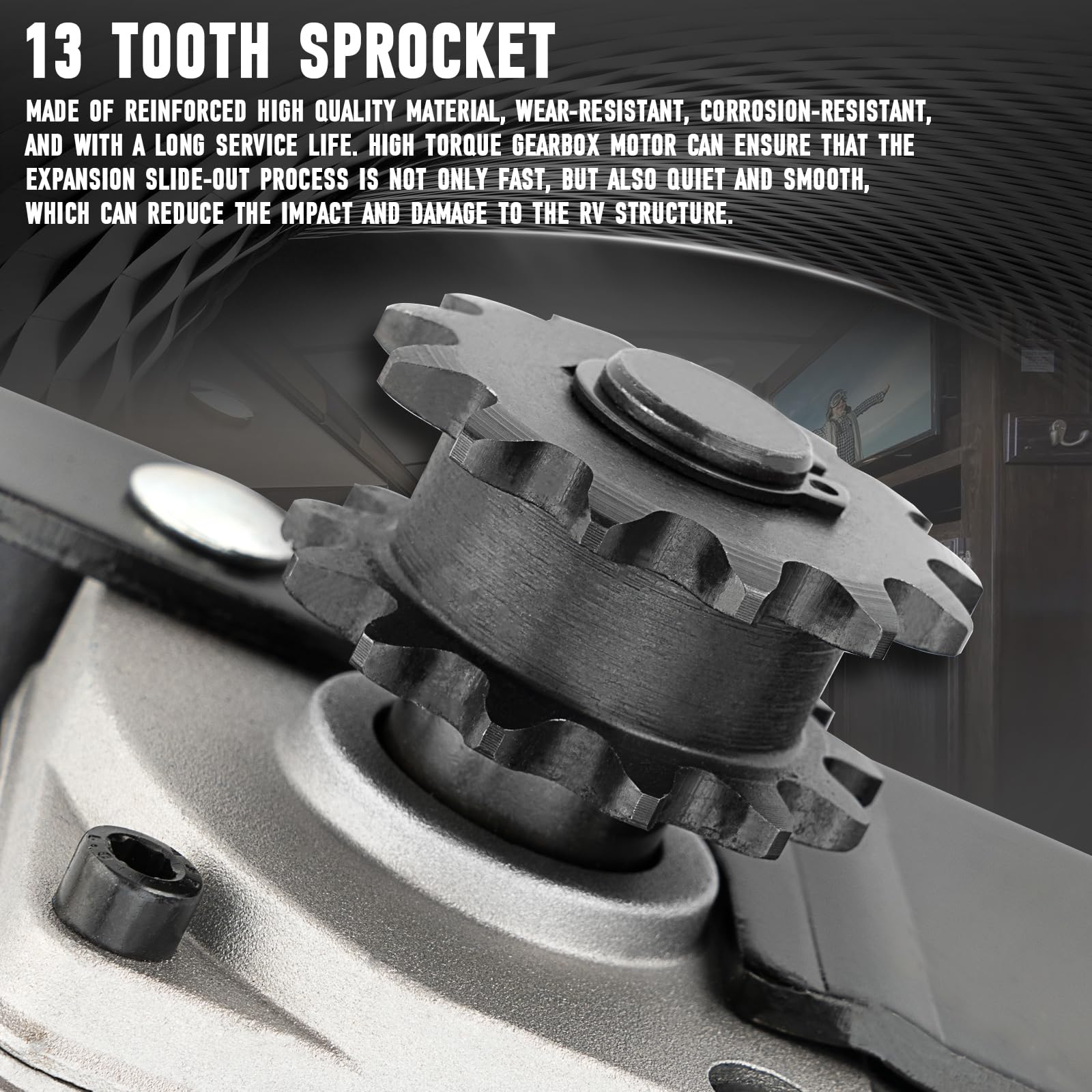 FOMIUZY 13-tooth sprocket ensuring reliable gear engagement