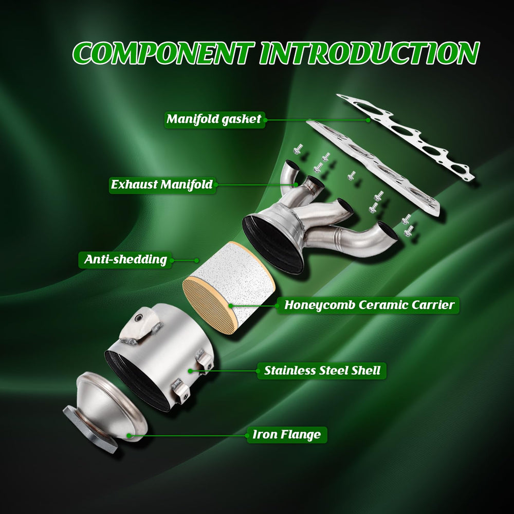 FOMIUZY catalytic converter kit on Kia Rio 1.6L for long-term durability
