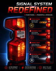 FOMIUZY halogen tail light assembly brake light for Silverado enhances visibility.
