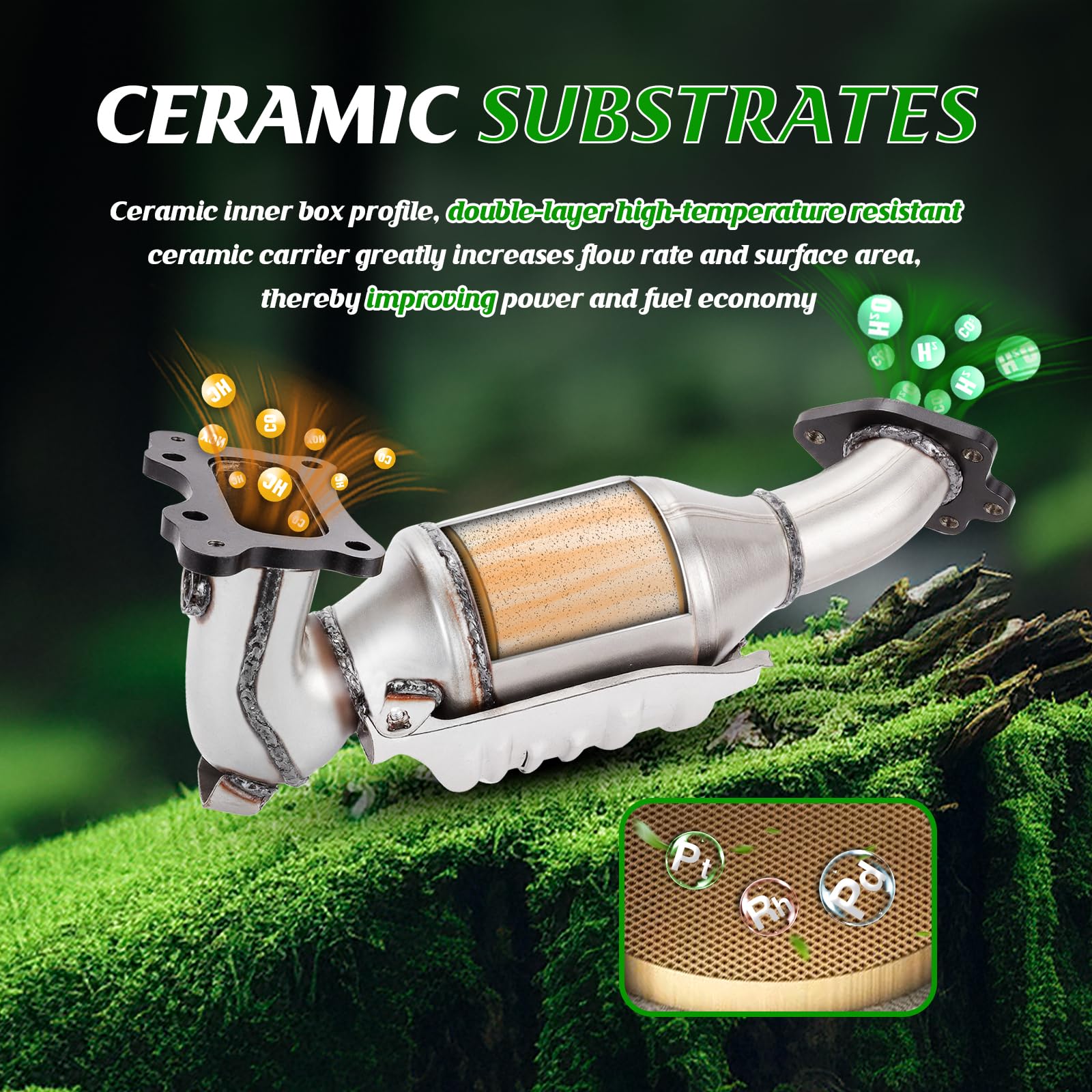 FOMIUZY catalytic converter for CR-V 2015-2019 supports straightforward replacement.