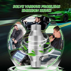 FOMIUZY catalytic converter O2 port enables easy hookup.