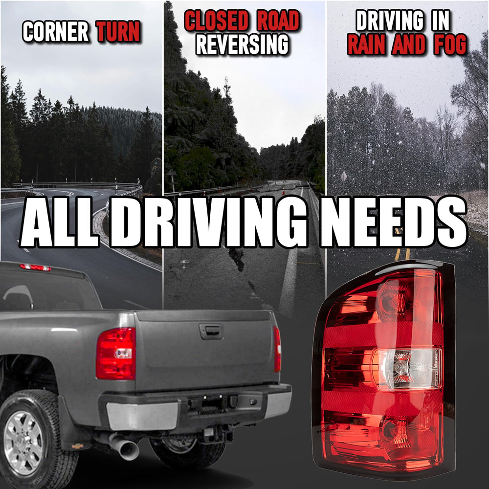 FOMIUZY rear tail light for Silverado 2500HD/3500HD improved visibility in rain