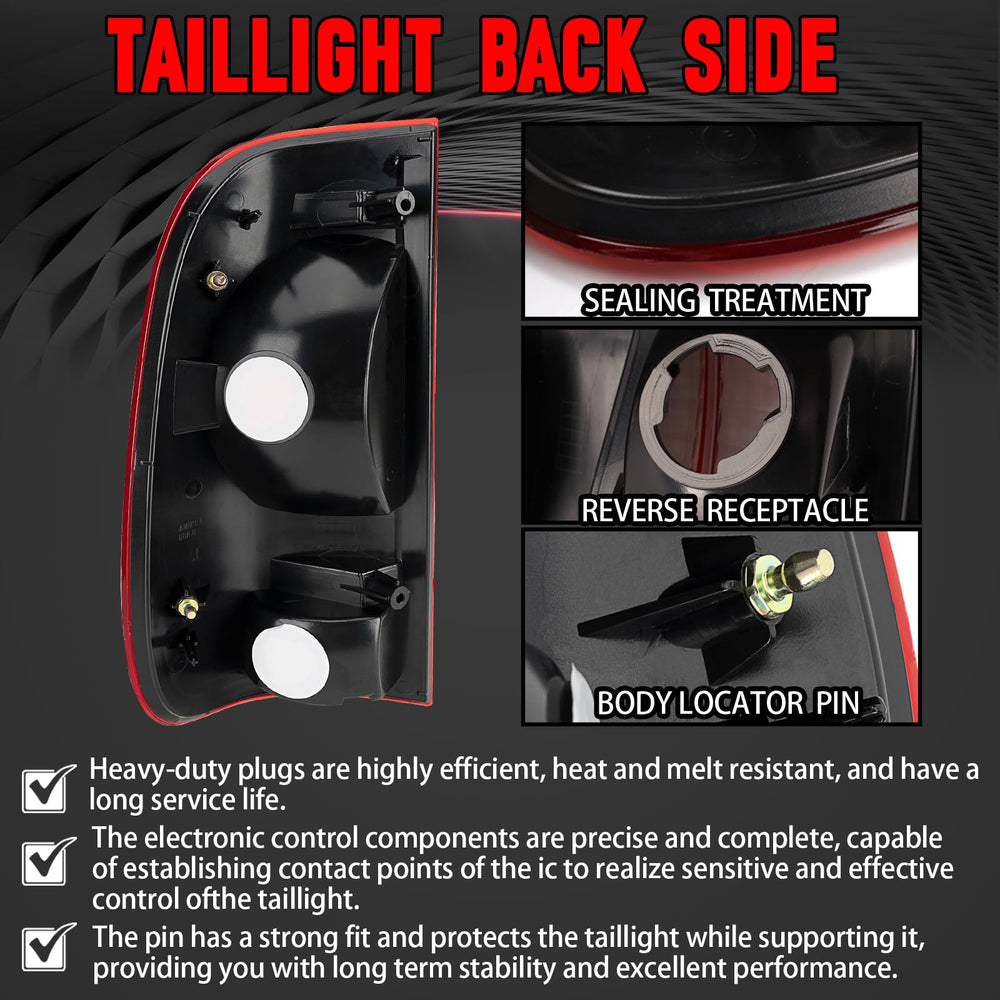 FOMIUZY tail light housing for Ford F-250 right side, reliable lighting upgrade.