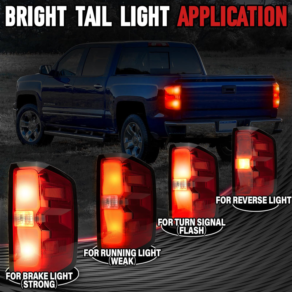 FOMIUZY rear left taillight for Chevy Silverado 2500HD enhances rear signaling in rain