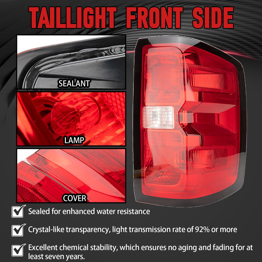 FOMIUZY rear left taillight for GMC Sierra 3500HD aids reversing safety