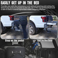 FOMIUZY tailgate step extended for easy loading and unloading