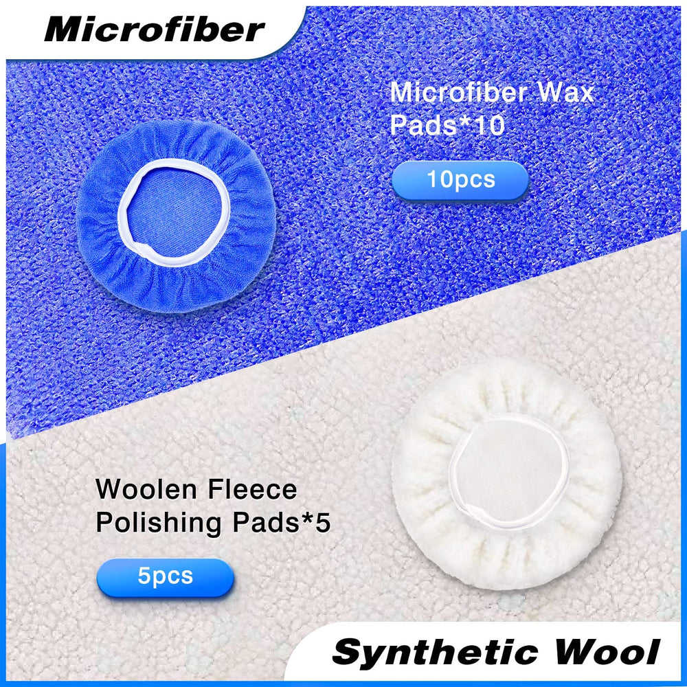 FONAROLL elastic-band bonnet securing pad to a 5-6 inch polisher.