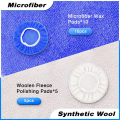 FONAROLL elastic-band bonnet securing pad to a 5-6 inch polisher.