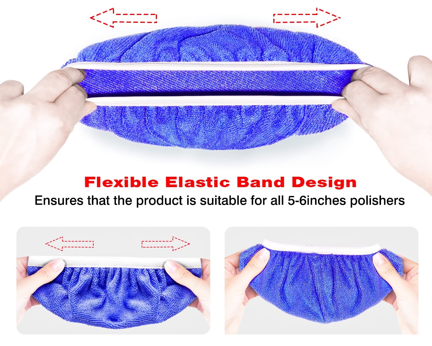 FONAROLL close-up of microfiber-wool polishing pad showing absorption.