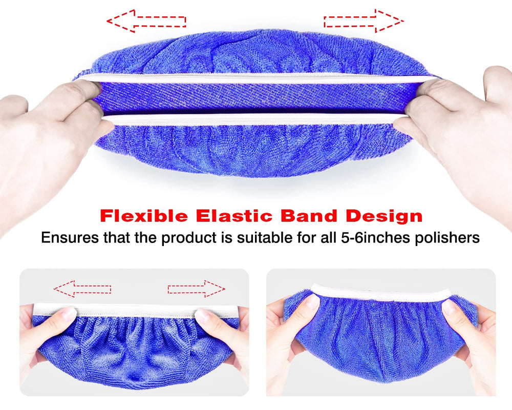 FONAROLL close-up of microfiber-wool polishing pad showing absorption.