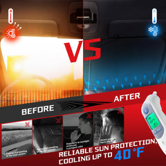 210T fabric provides durable shading against sun damage.