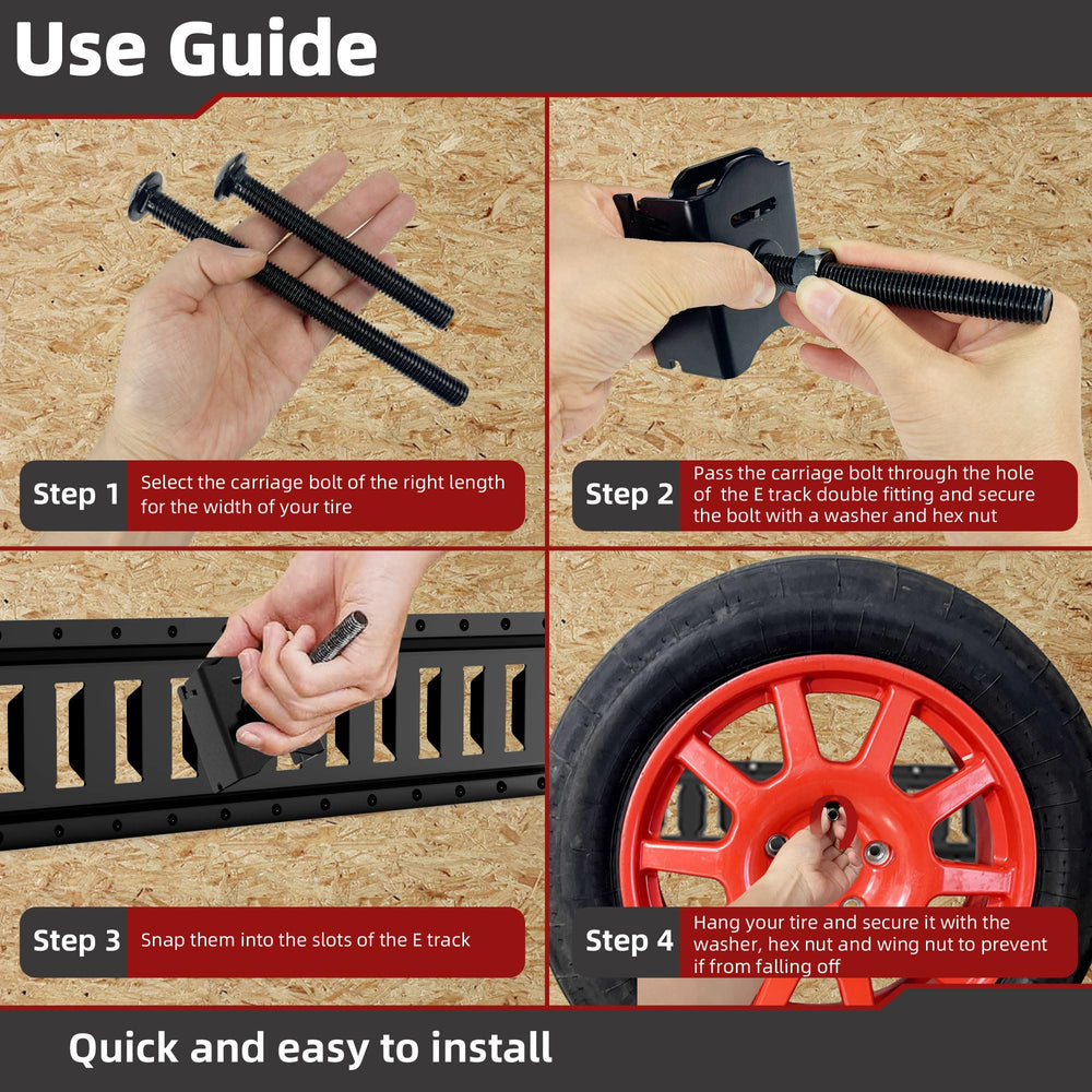 Foozet 150 LBS Capacity Tire Holder supports larger trailer tires