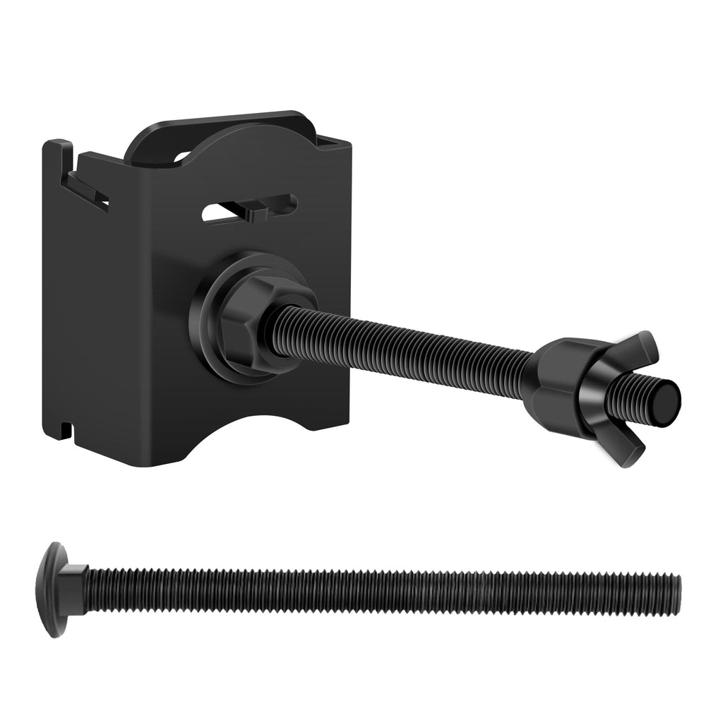 Foozet E Track Spare Tire Holder Wall Mount keeps spare off the floor and reachable
