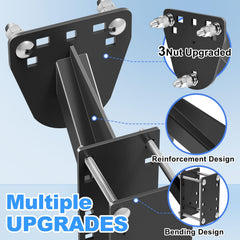 Foozet spare tire carrier 3-nut design enhances lock stability and reduces wobble during trips.
