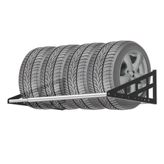 Foozet tire rack wall mount extended to 56 inches for easy access