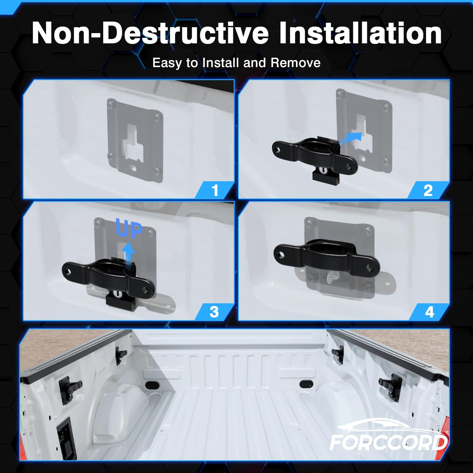 Forccord durable tie down anchors perform reliably in wet conditions.