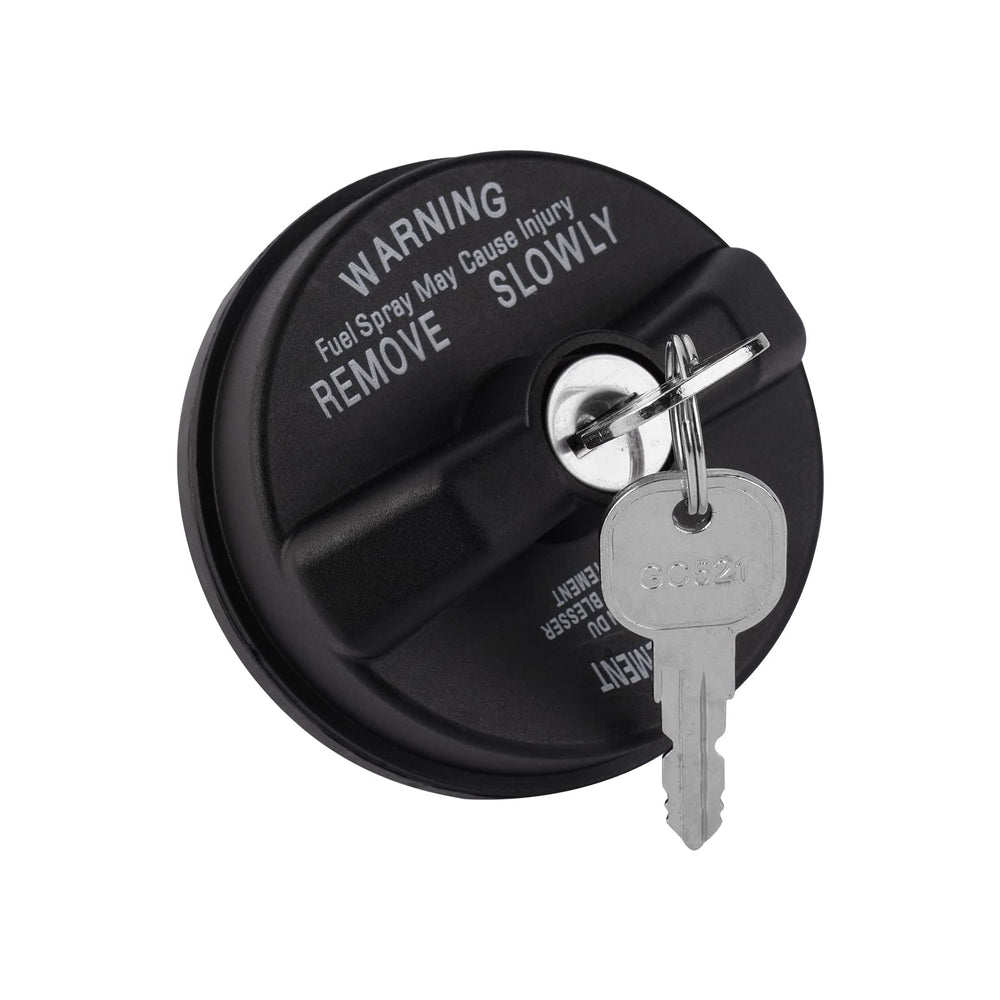 Forccord fuel locking gas cap closeup with secure seal and rugged build.